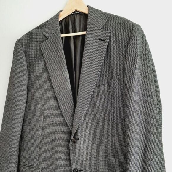 PAL ZILERI Italy Suit Jacket 100% Wool Grey Men's Sz 42 R - Picture 7 of 16